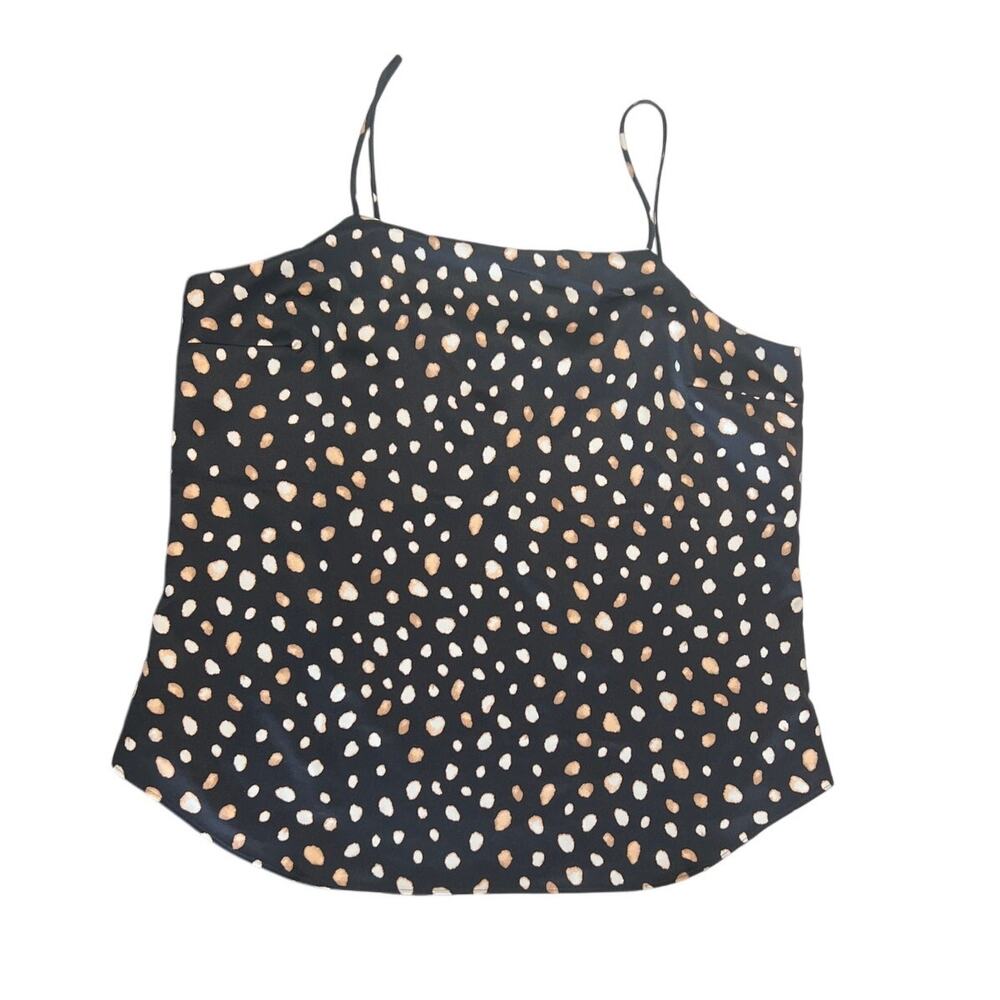 Ann Taylor Black and Tan Camisole Women's Size L Lined Y2k Career Mob Wives
